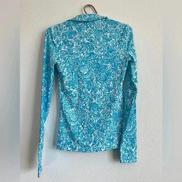 Lilly Pulitzer Reema Long Sleeve Top in Resort White Took Me By Sunrise Size XXS - Picture 5 of 6